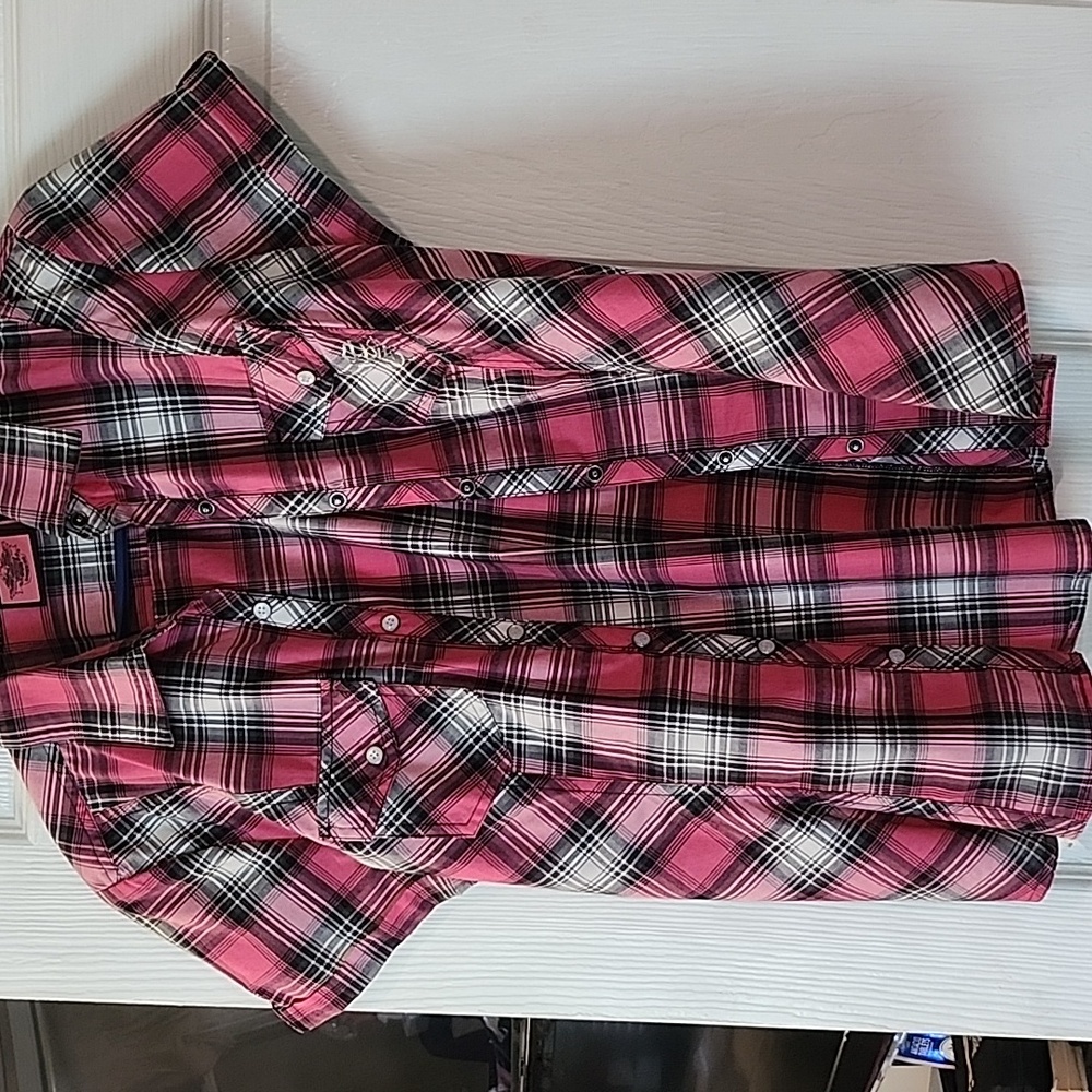 L Harley Davidson womens pink shirt